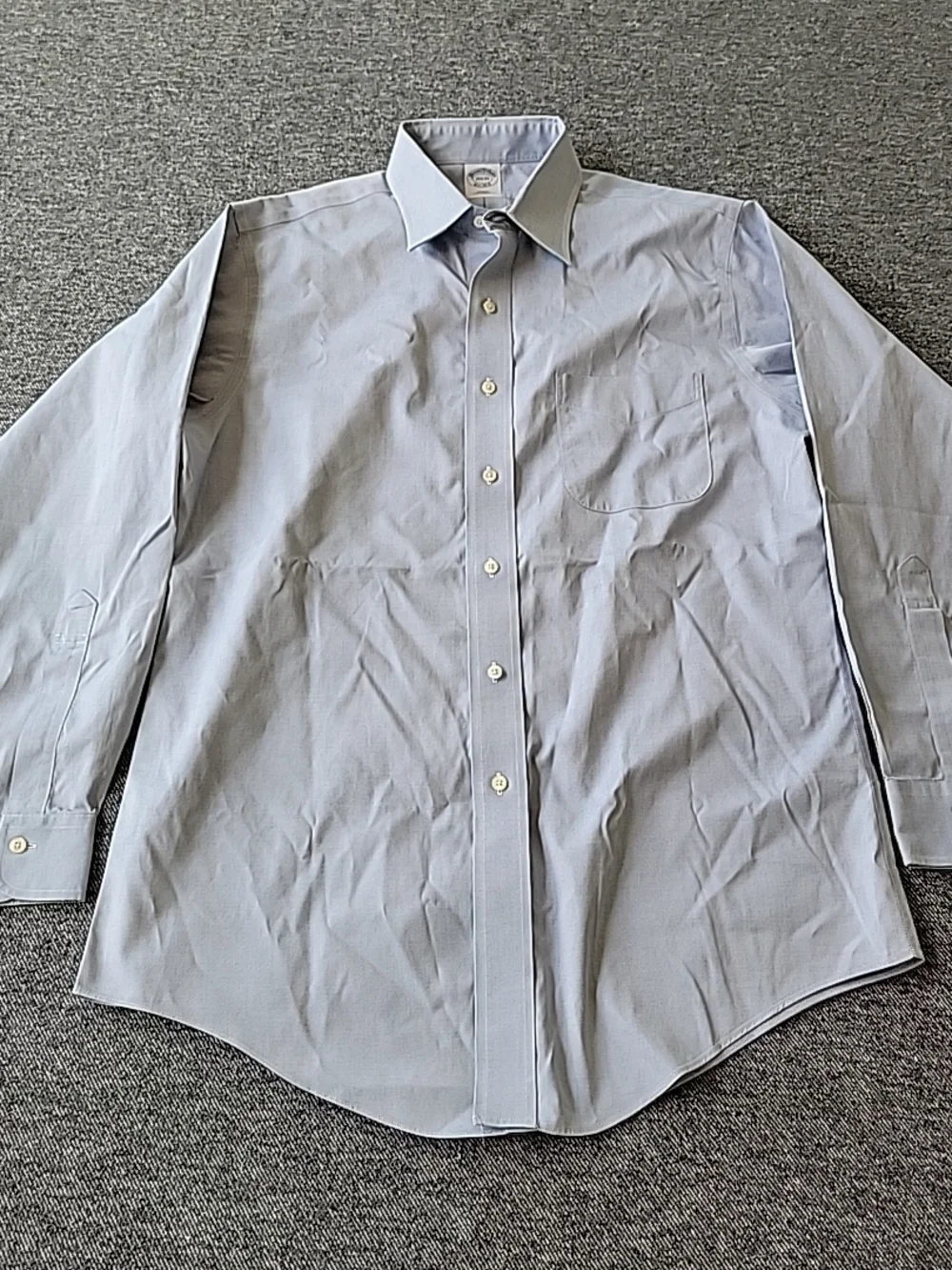 Brooks Brothers Dress Shirt Men's 15.5 33 Slim Fit Blue Long Sleeve‎ Button Up